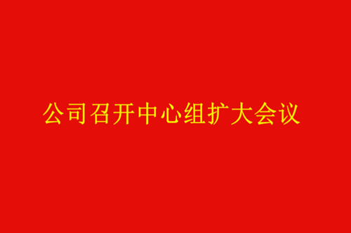 公司召开中心组扩大会议 学习习近平总书记在中央党校中青年干部培训班开班式上重要讲话精神