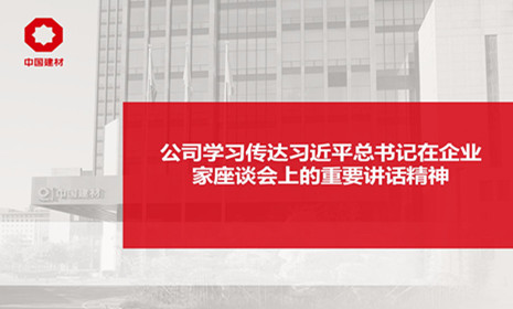 公司学习传达习近平总书记在企业家座谈会上的重要讲话精神